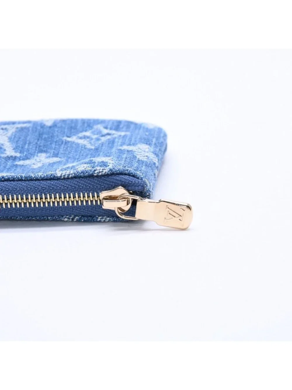 Louis Vuitton Pochette Cles Monogram Cherry Denim Coin Purse Takashi Murakami